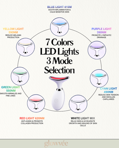 ✨ Glowvée GlowSculpt™  7-LED Face & Neck Miracle Massager✨